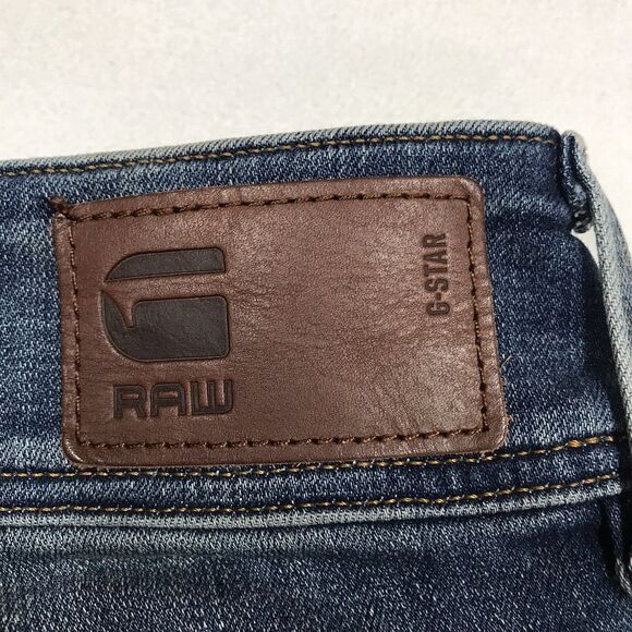 G STAR RAW Lynn Jeans Women 34x32 (32x31 actual) Mid Super Skinny Slim Distress - Picture 10 of 16
